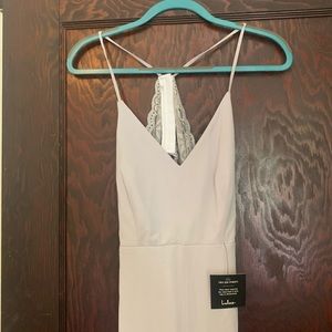 Lavender/Grey Backless Maxi Dress